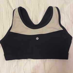 lululemon athletica Black and Cream Sports Bra